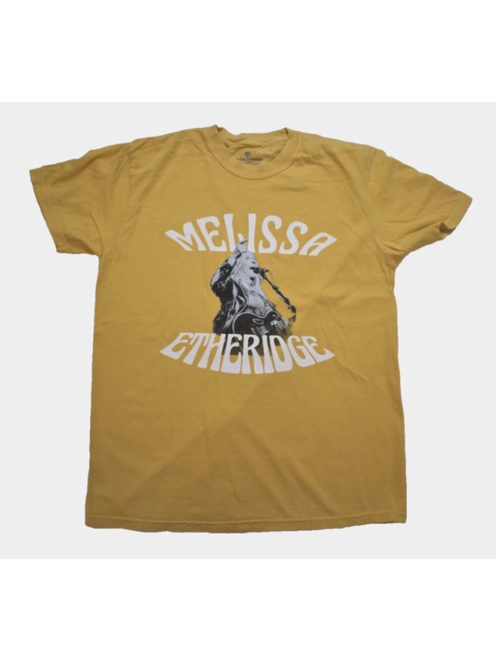 Melissa Etheridge Adult ME On Stage Mustard Yellow Shirt New Medium